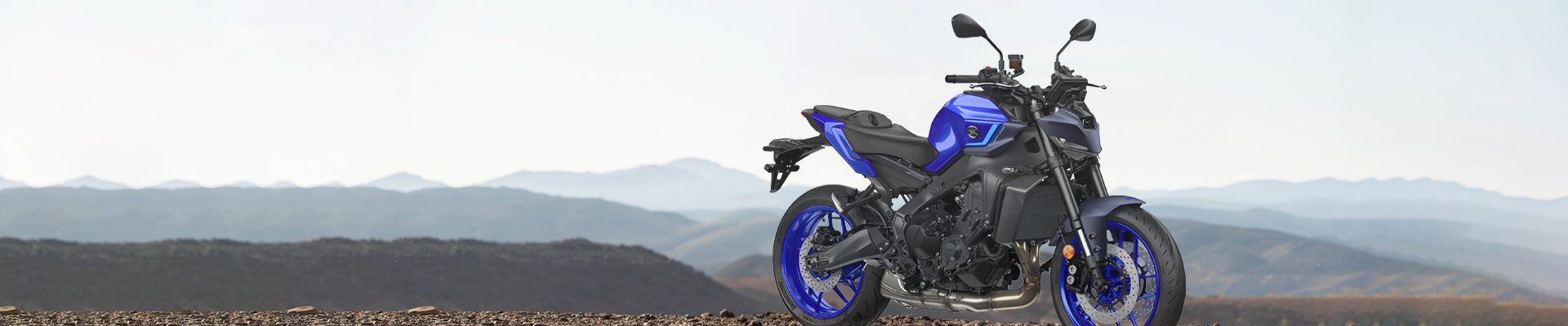 Yamaha MT 09 Motorbike with mountains in background