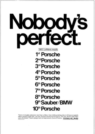 Porsche Advert