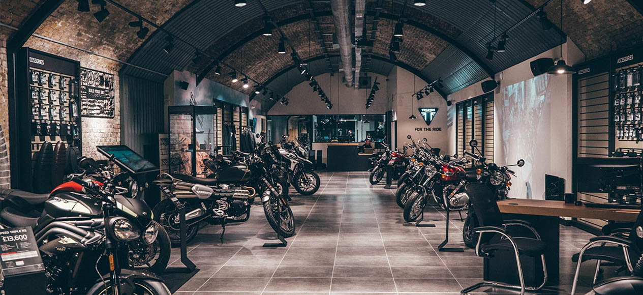 Triumph motorcycle central london store